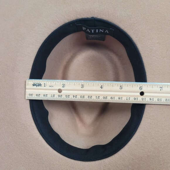 Patina Women's Tan Wool Felt Handcrafted Hat Size Small - Picture 9 of 10